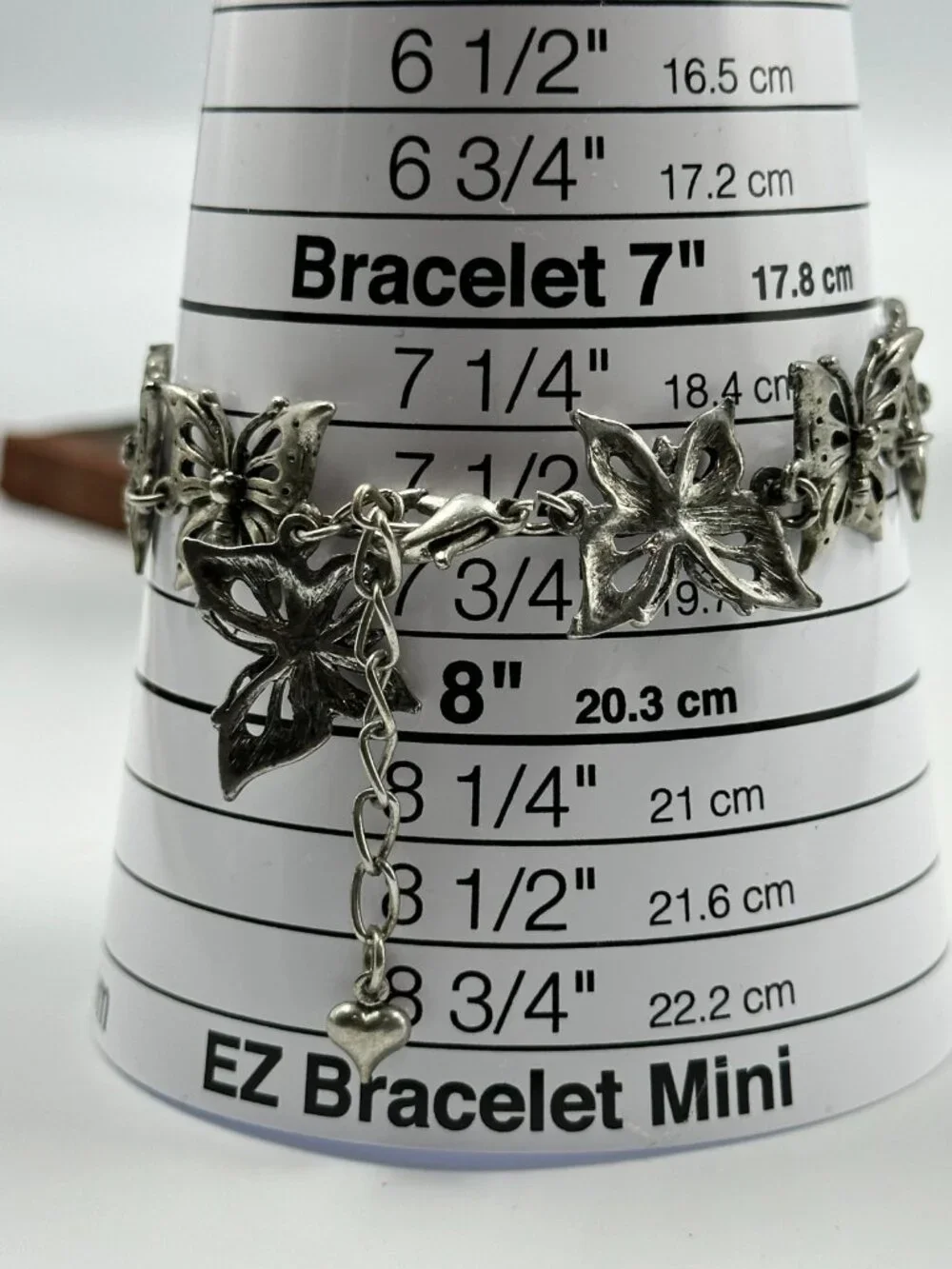 3/$30 Butterfly Link Bracelet Silver Tone Figural Charm Whimsical Nature Jewelry